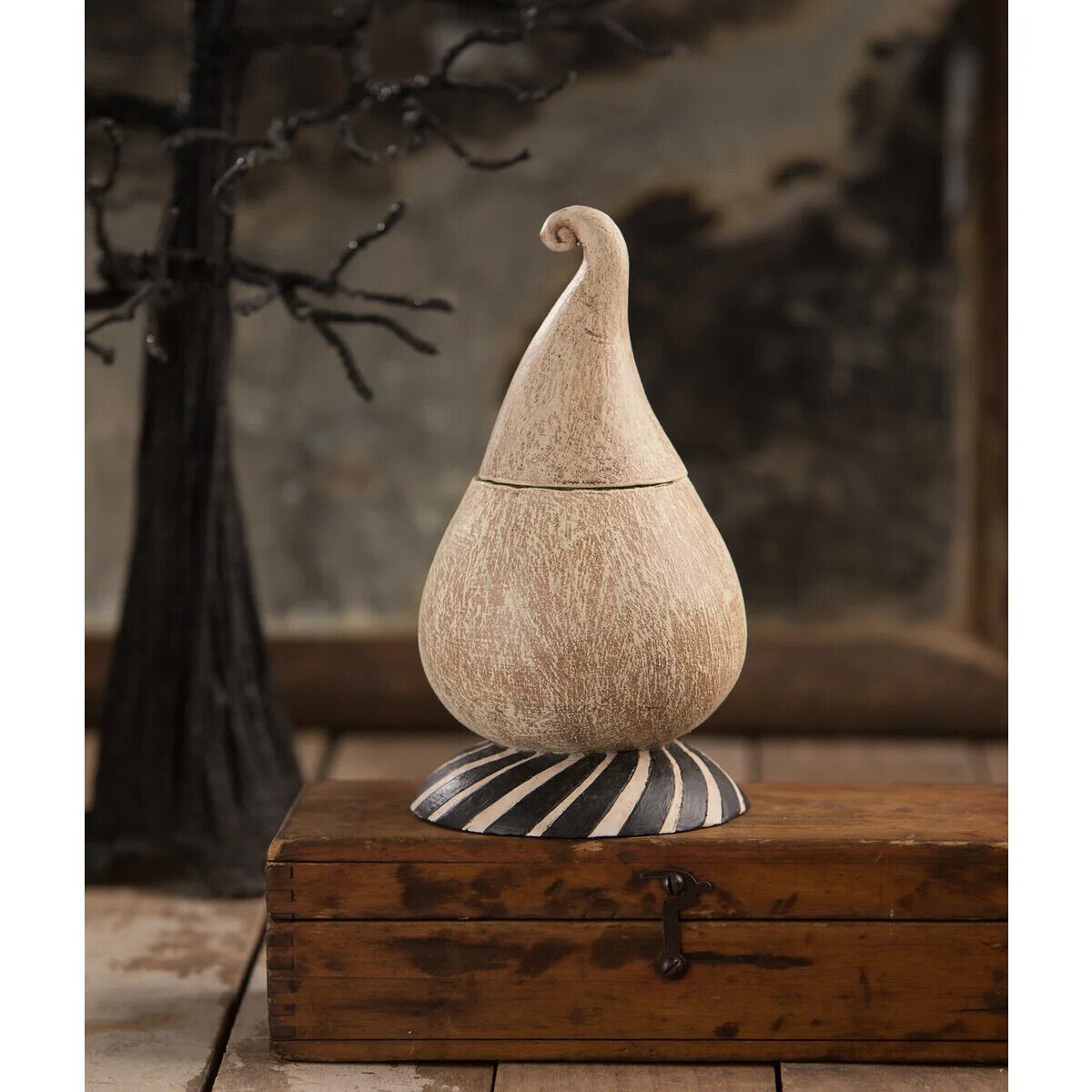 Bethany Lowe Halloween Morty Boo Meringue Treat Container JP1056 - The Primitive Pineapple Collection