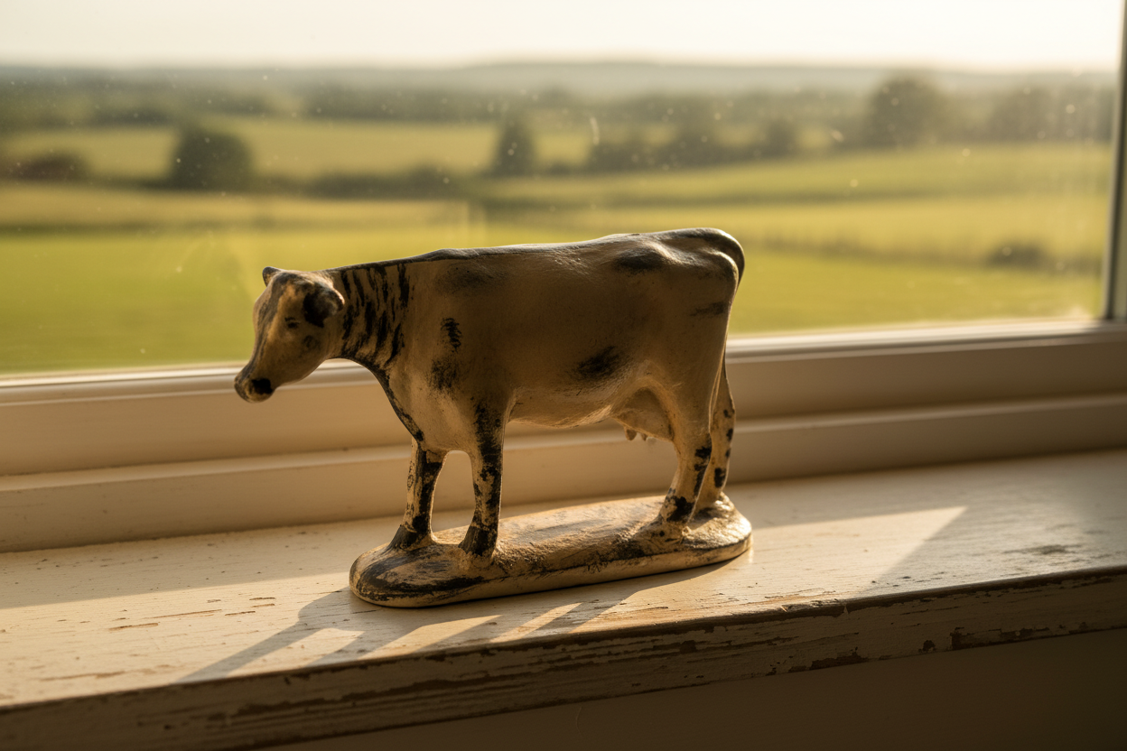 Primitive Vintage Look 2.5" Small Resin Holstein Cow Figurine