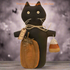 Primitive Farmhouse 9.5" Black Scaredy Cat Fabric Shelf Sitter Doll - The Primitive Pineapple Collection