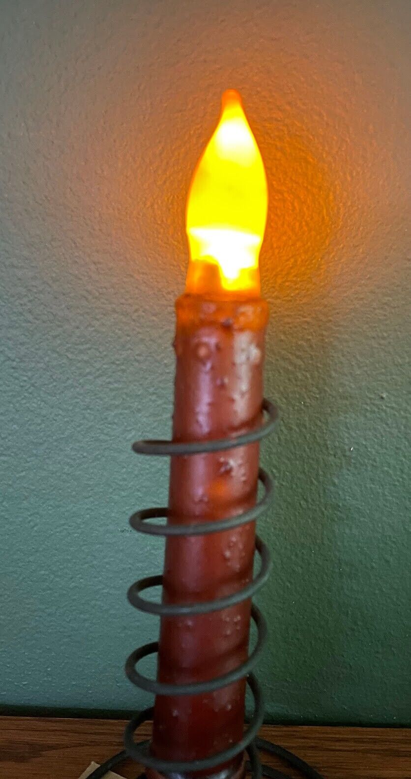 Primitive Country 6.5" Grubby Brown Taper Candle 6 hr Timer - The Primitive Pineapple Collection
