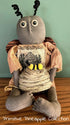 Primitive Farmhouse 15" Black Girl Bee Doll w/ Skep - The Primitive Pineapple Collection