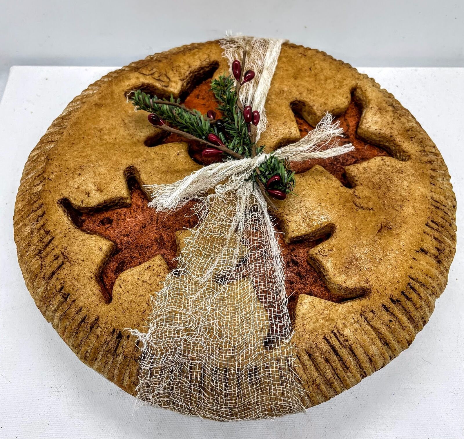 Primitive Colonial Christmas 10” Cherry Pie Gingerbread Cut out Choice of Scent - The Primitive Pineapple Collection