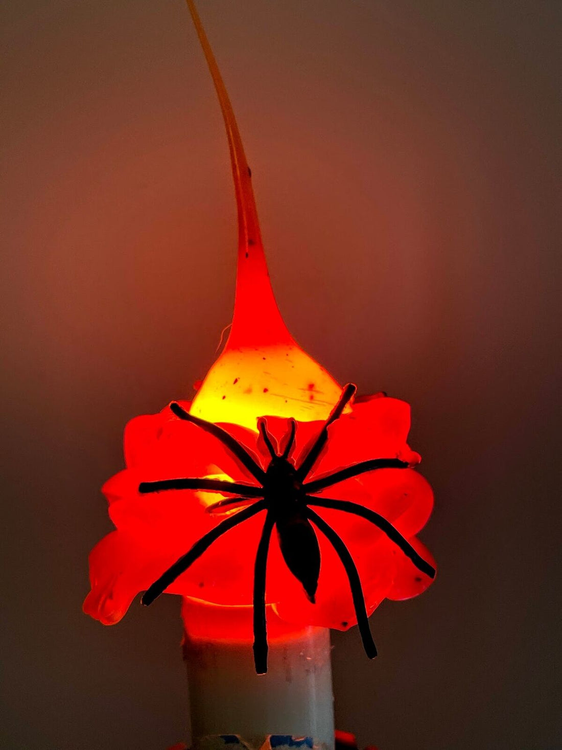 Primitive/Farmhouse Halloween Orange 4 watt Spider Rose Bulb Silicone Bulb - The Primitive Pineapple Collection