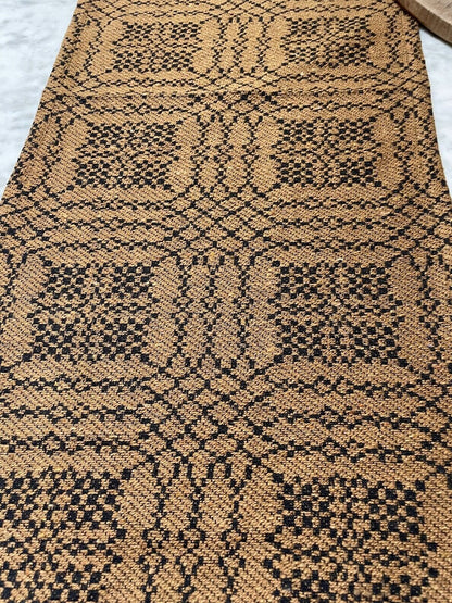 Primitive Farmhouse Nantucket Mustard and Black 32&quot; Table Runner - The Primitive Pineapple Collection