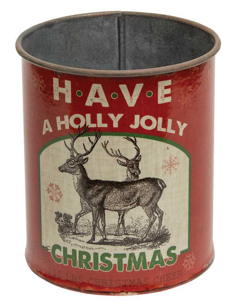 Primitive/ Country Christmas Vintage Tin Cans 4 Styles Holiday Crafts 4" - The Primitive Pineapple Collection