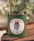 Primitive/ Country Christmas Vintage Tin Cans 2 Styles Holly/Mistletoe Crafts 4" - The Primitive Pineapple Collection