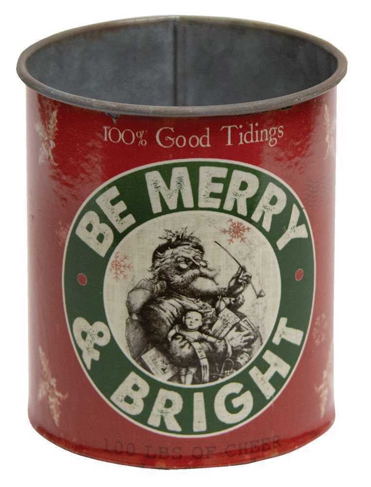 Primitive/ Country Christmas Vintage Tin Cans 4 Styles Holiday Crafts 4" - The Primitive Pineapple Collection