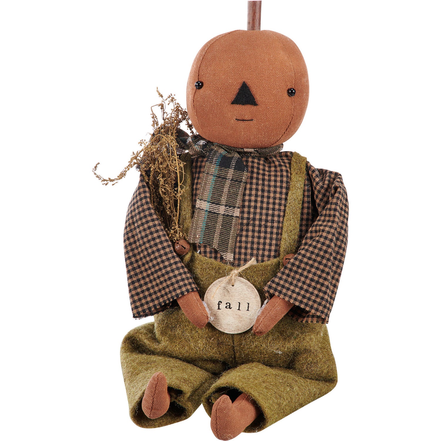 Primitive Country Fall Halloween 12" Fall Freddy Pumpkin Doll