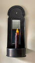 Primitive Farmhouse Black Tin Mirror Taper Candle Sconce 14" - The Primitive Pineapple Collection