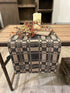 Primitive Farmhouse Cambridge Black Tan Short Table Runner 32" - The Primitive Pineapple Collection