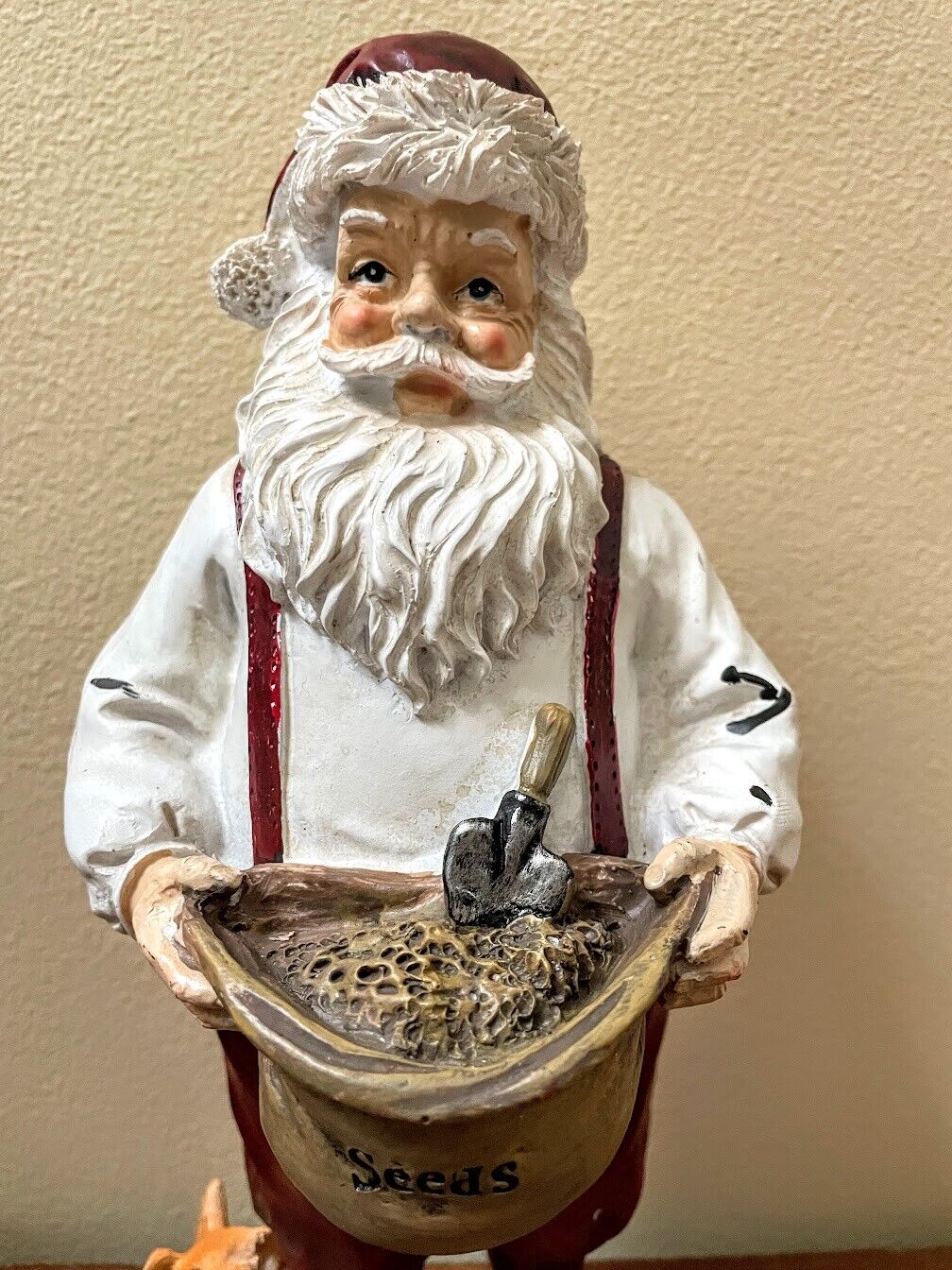 Farmhouse Christmas Rustic 10" Santa Figurine with Holiday Dog - The Primitive Pineapple Collection