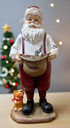 Farmhouse Christmas Rustic 10" Santa Figurine with Holiday Dog - The Primitive Pineapple Collection