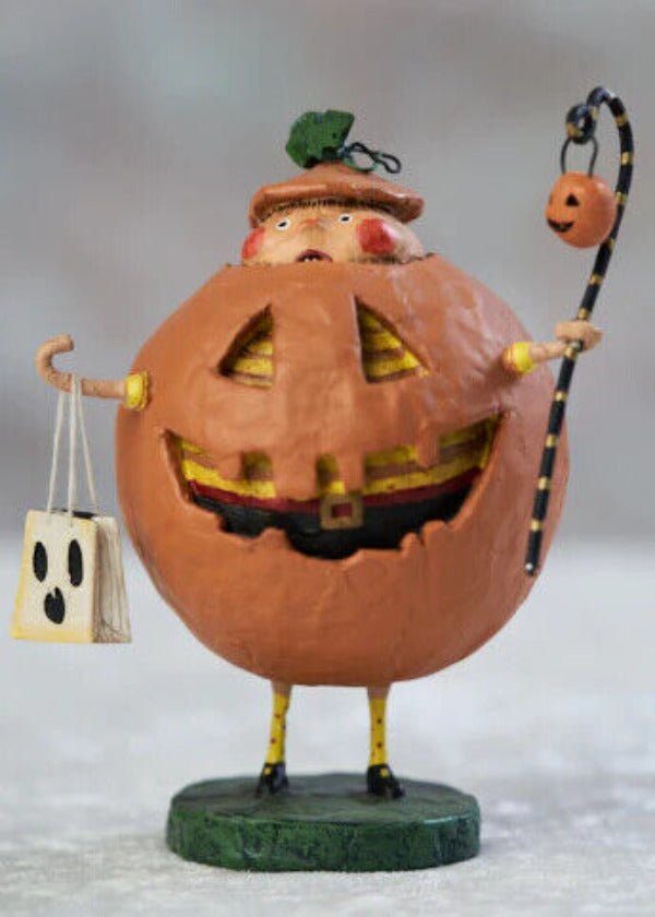 ESC and Company Halloween Jack Squash Pumpkin Boy By Lori Mitchell 10756 - The Primitive Pineapple Collection