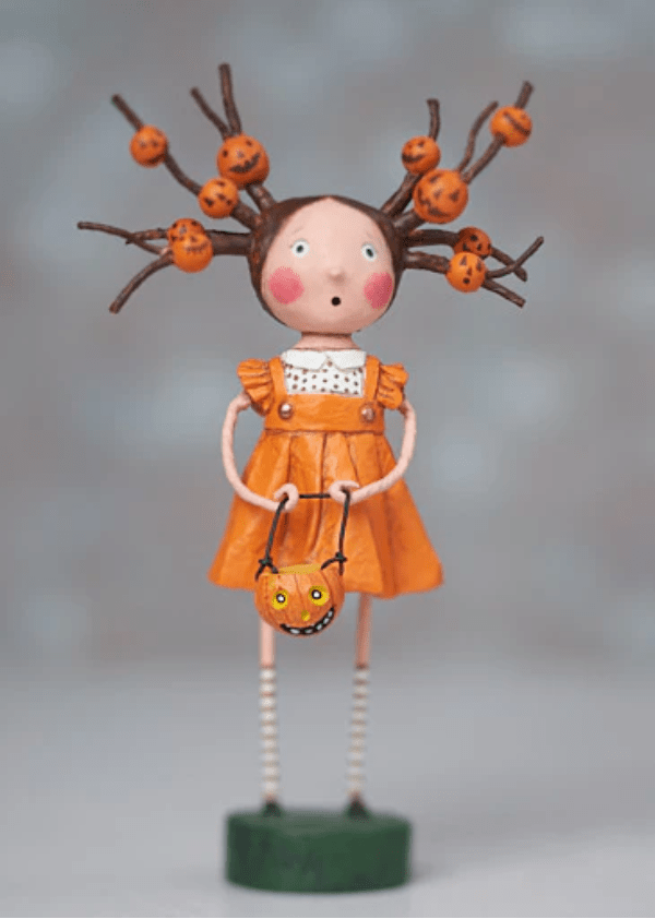 ESC and Company Halloween Twiggy Treat or Treat Girl By Lori Mitchell 15527 - The Primitive Pineapple Collection
