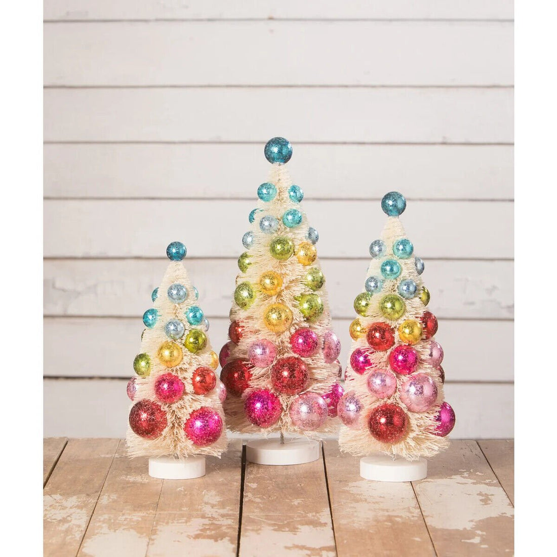 Bethany Lowe Christmas Bright Hues Polka Dot Trees S3 - The Primitive Pineapple Collection