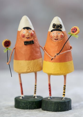 ESC and Company Halloween Corny and Candie Trick or Treater Figurines 92291 - The Primitive Pineapple Collection