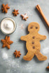Christmas Handmade 6" Gingerbread Boy w/ Rusty Bells Bowl Filler. - The Primitive Pineapple Collection