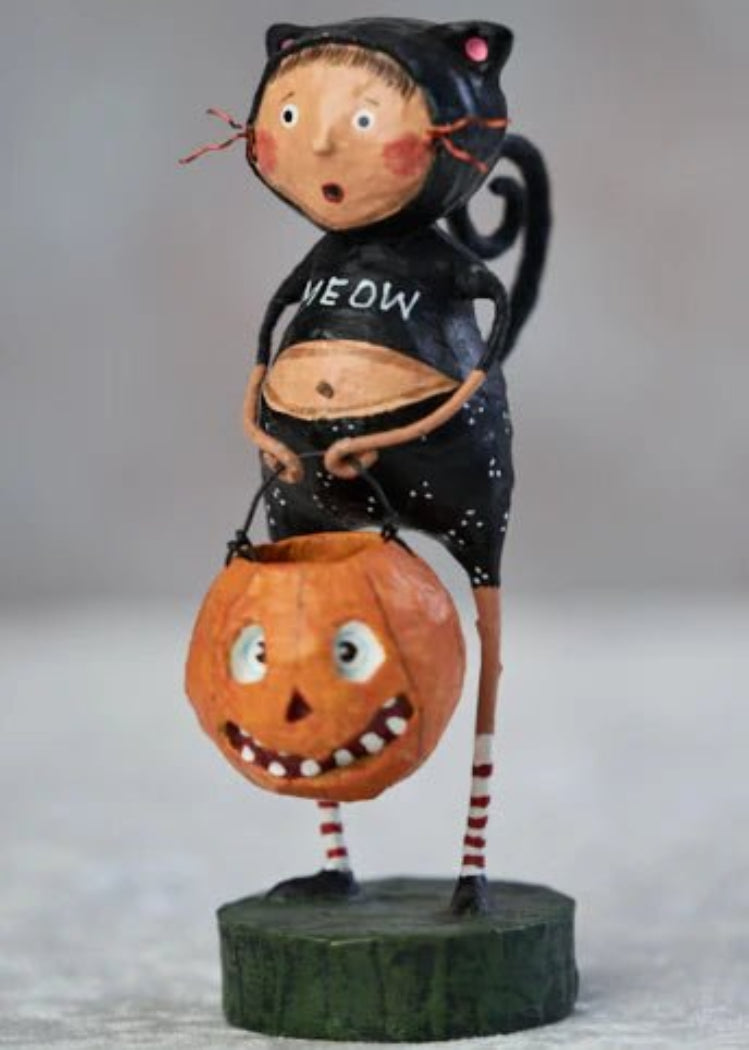 Halloween Folk Art Esc and Company Fraidy Cat Lori Mitchell 70318 - The Primitive Pineapple Collection