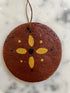 Primitive Christmas Handmade Dough 2.5" Redware Style Painted Ornaments. - The Primitive Pineapple Collection