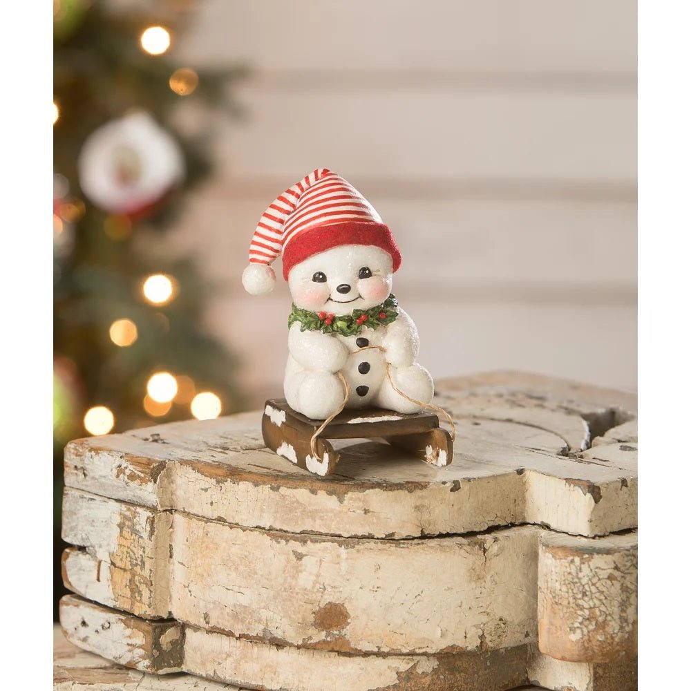 Bethany Lowe Christmas Down The Slopes Snowman TJ2335 - The Primitive Pineapple Collection