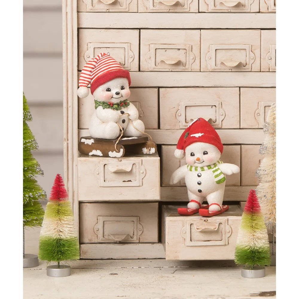 Bethany Lowe Christmas Down The Slopes Snowman TJ2335 - The Primitive Pineapple Collection