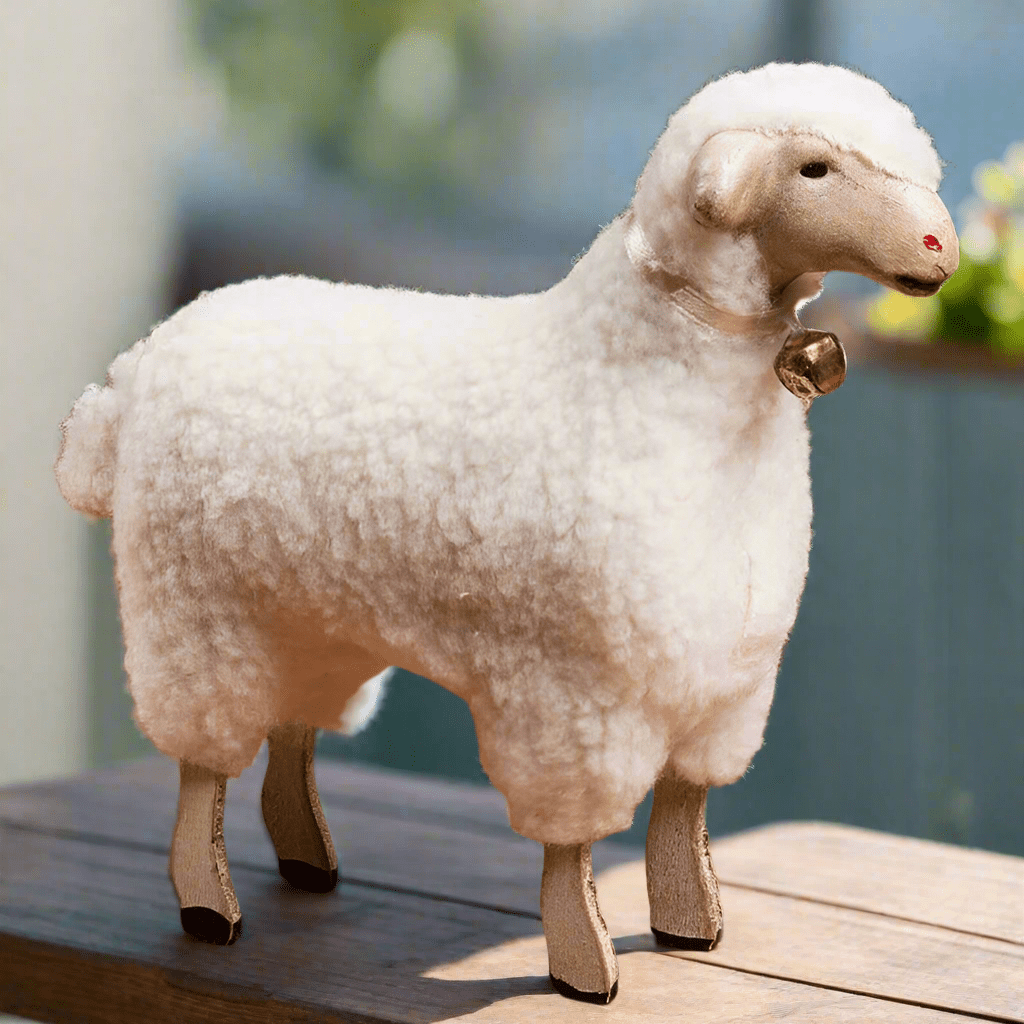 Primitive Ragon House 5.5” German style Cotton Extra Large Sheep - The Primitive Pineapple Collection