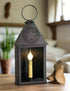 Primitive Punched Tin Star Half-Round Metal Electric Lantern - The Primitive Pineapple Collection