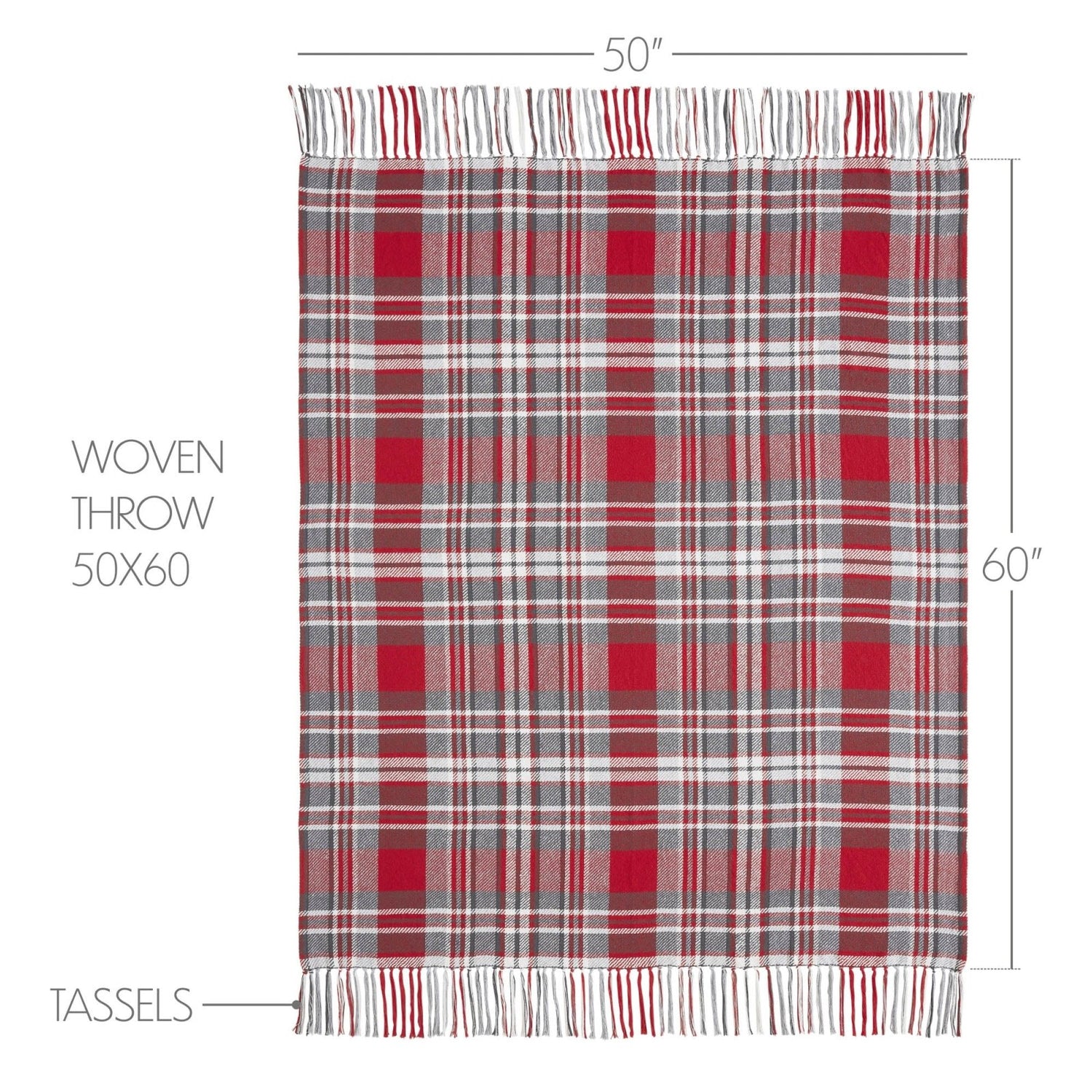 Primitive Christmas Gregor Plaid Woven Throw 50x60 - The Primitive Pineapple Collection