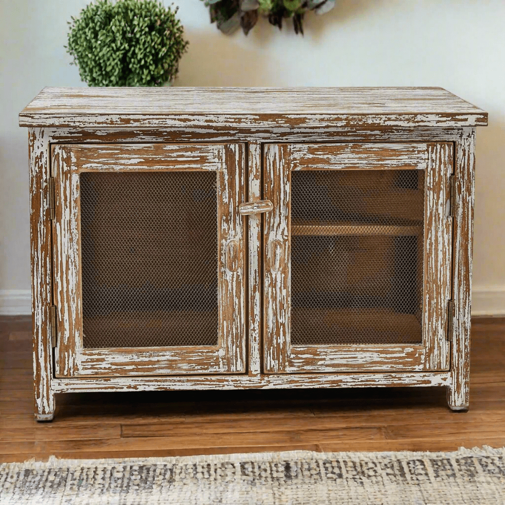Primitive Vintage Reproduction Table Top Pie Safe 16.5" - The Primitive Pineapple Collection