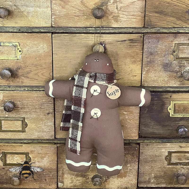 Honey and Me Christmas Sugar Large Gingerbread Cookie Ornament 9" - The Primitive Pineapple Collection