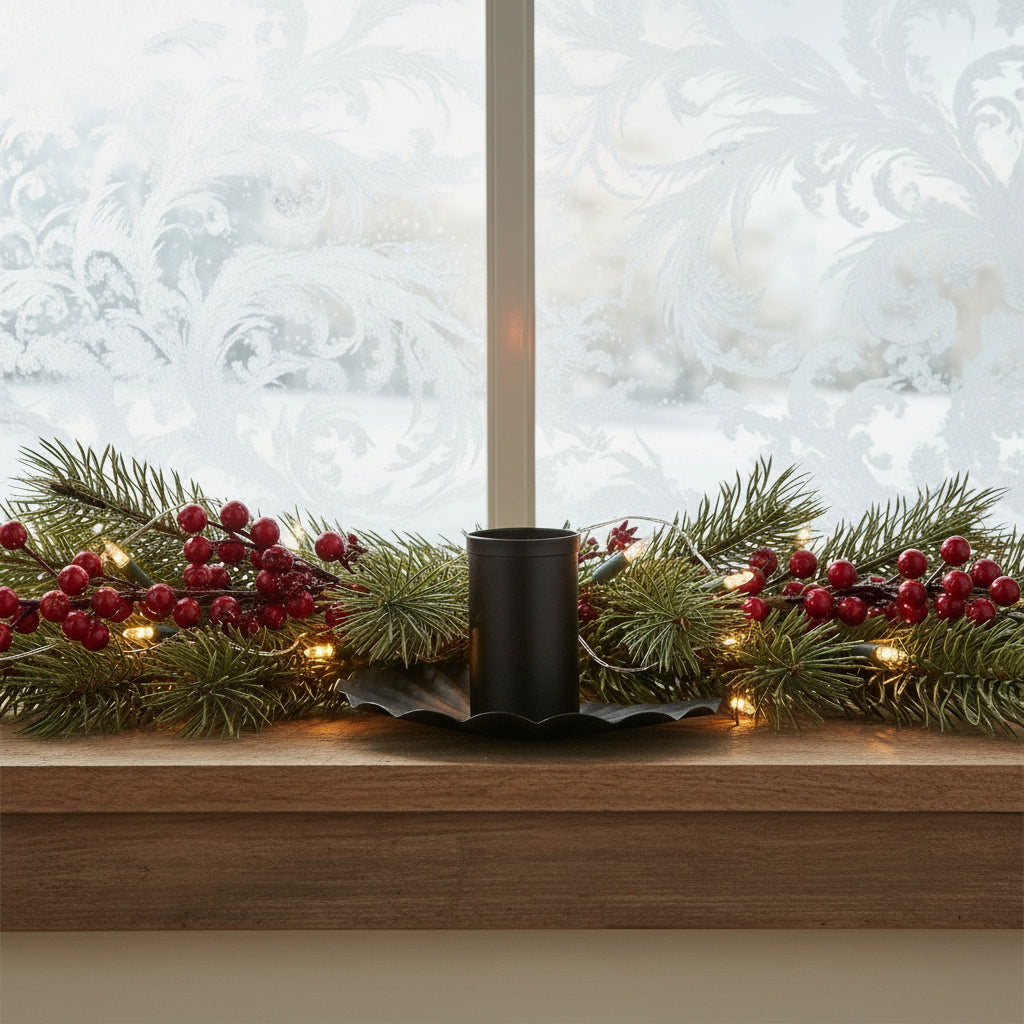 Primitive Country Half Taper Crimp Window Sill Candle Holder Farmhouse - The Primitive Pineapple Collection