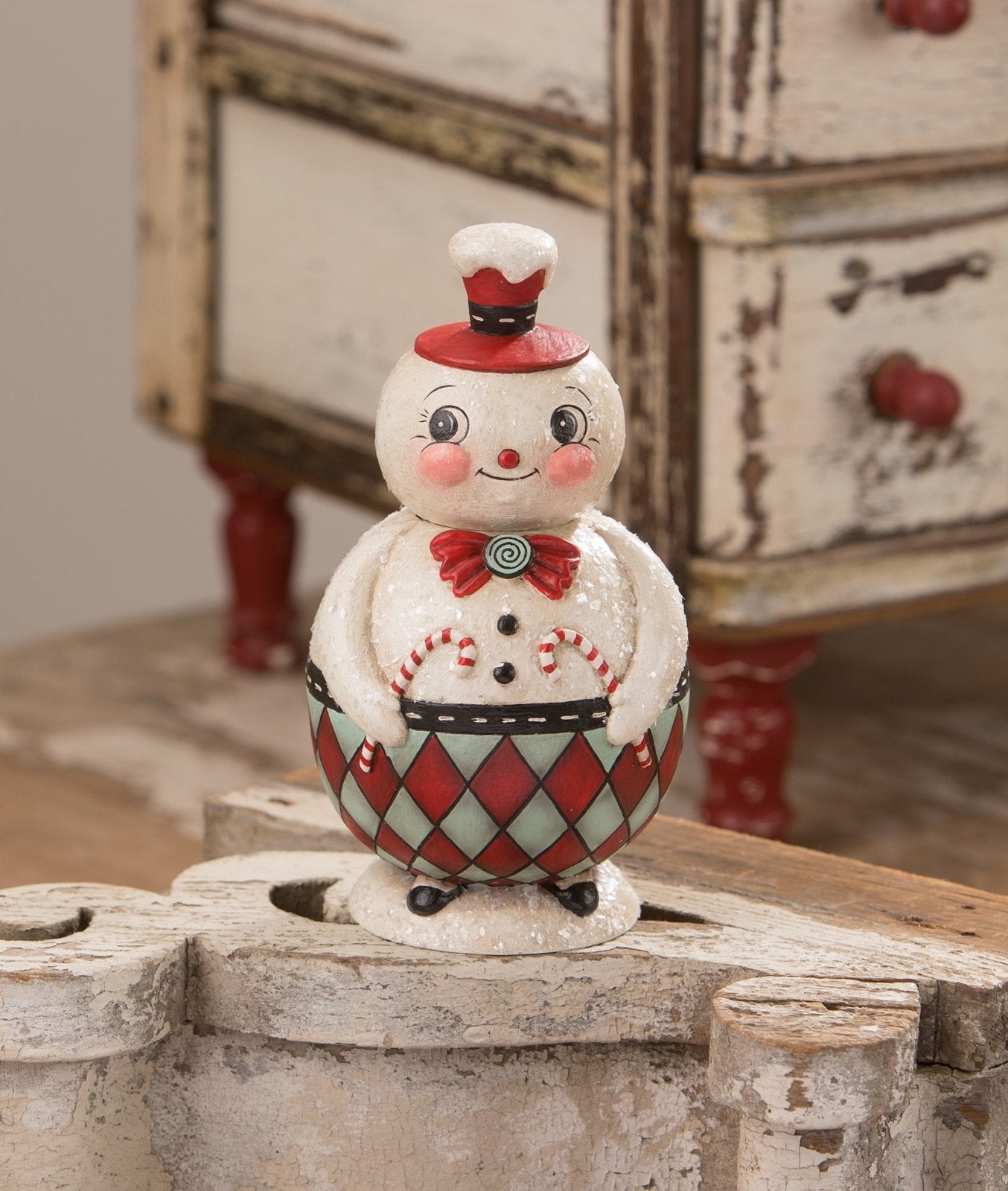 Bethany Lowe Christmas Double Cane Conrad Jar Johanna Parker JP1043 - The Primitive Pineapple Collection