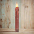Primitive/Country Burgundy 7" Battery Operated Flameless Taper Candle W/ Timer - The Primitive Pineapple Collection