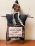 Primitive Fall Halloween Handcrafted Dried Apple Head Tavern Cupboard Witch 12" - The Primitive Pineapple Collection