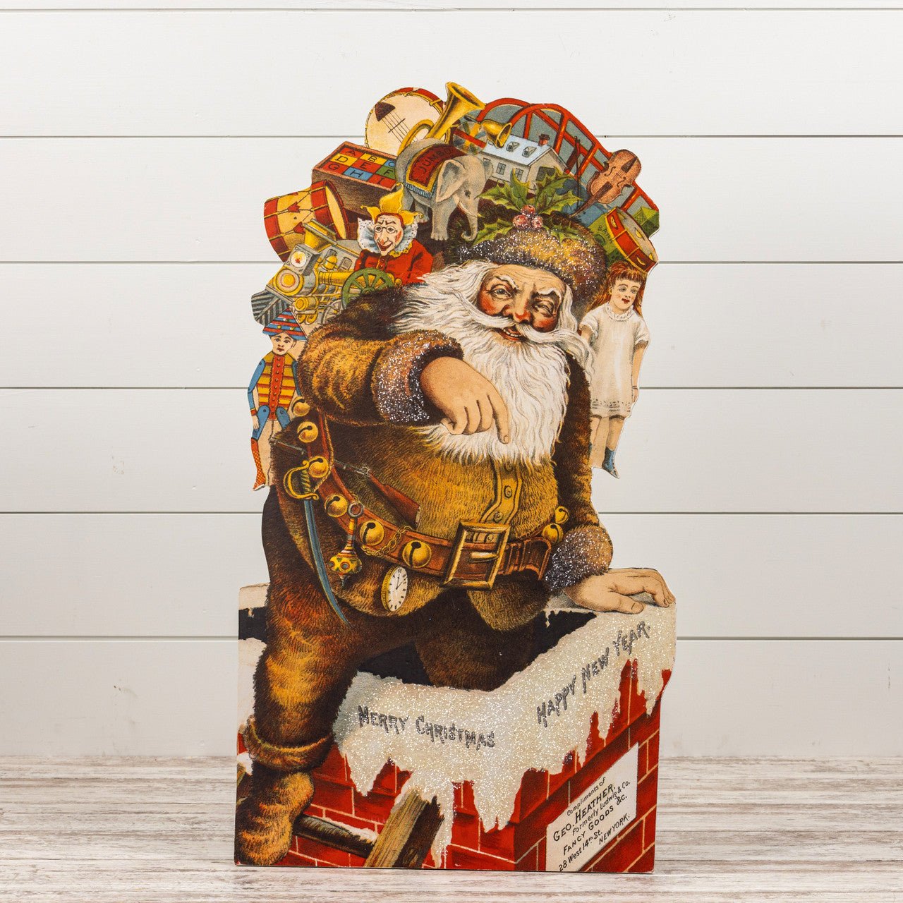 Ragon House Christmas 36" Santa in Chimney Dummy Board - The Primitive Pineapple Collection