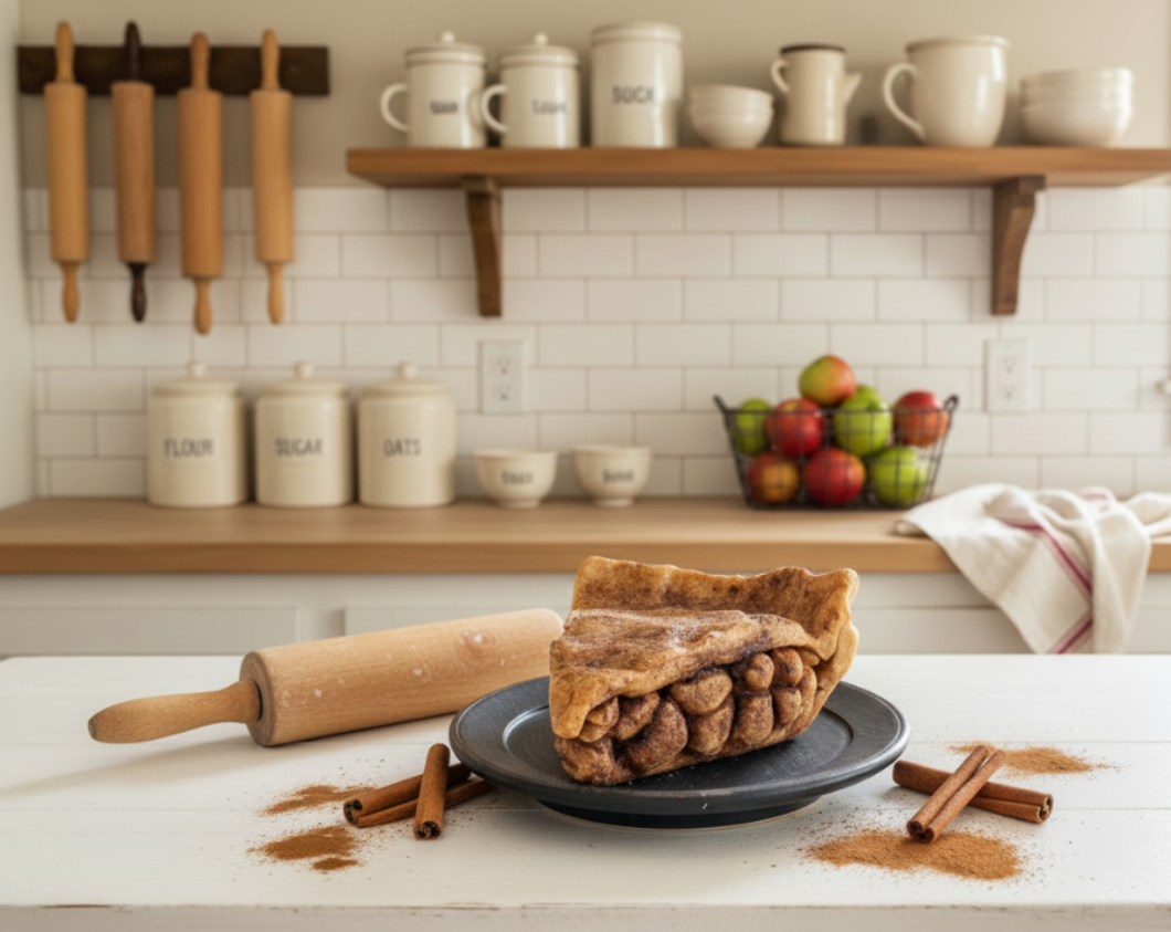 Primitive Farmhouse Handcrafted Faux Apple Cinnamon Pie Slice - The Primitive Pineapple Collection
