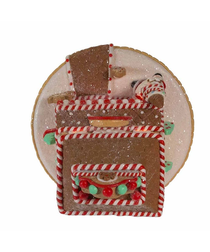 Kurt Adler Christmas 7.5" Pre-Lit Gingerbread Shop - The Primitive Pineapple Collection