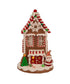 Kurt Adler Christmas 8.5" Battery Light Up Gingerbread House W/Santa - The Primitive Pineapple Collection