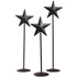 Primitive Country Farmhouse Little Black Barn Star Pedestal 3pc - The Primitive Pineapple Collection