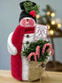 Primitive Hancrafted Christmas North Pole Snowman w/ Sack Candy Canes - The Primitive Pineapple Collection