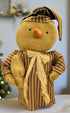 Primitive Christmas Handmade Snowman Stump Doll w/ Gingerbread 14" - The Primitive Pineapple Collection