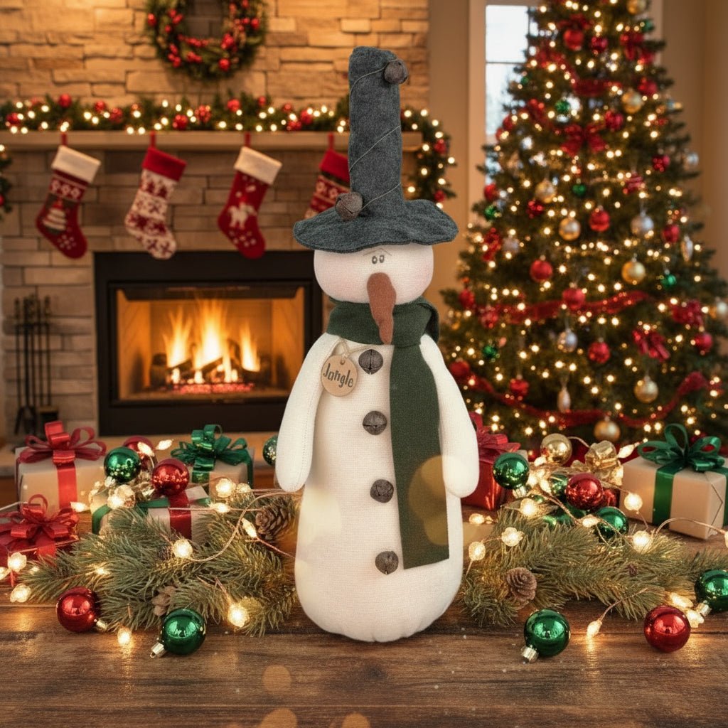 Honey and Me Christmas Jangle the Jingle Bell Snowman - The Primitive Pineapple Collection