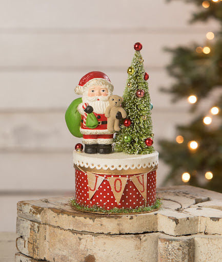 Bethany Lowe Christmas Joy Santa Claus on Box TL2360