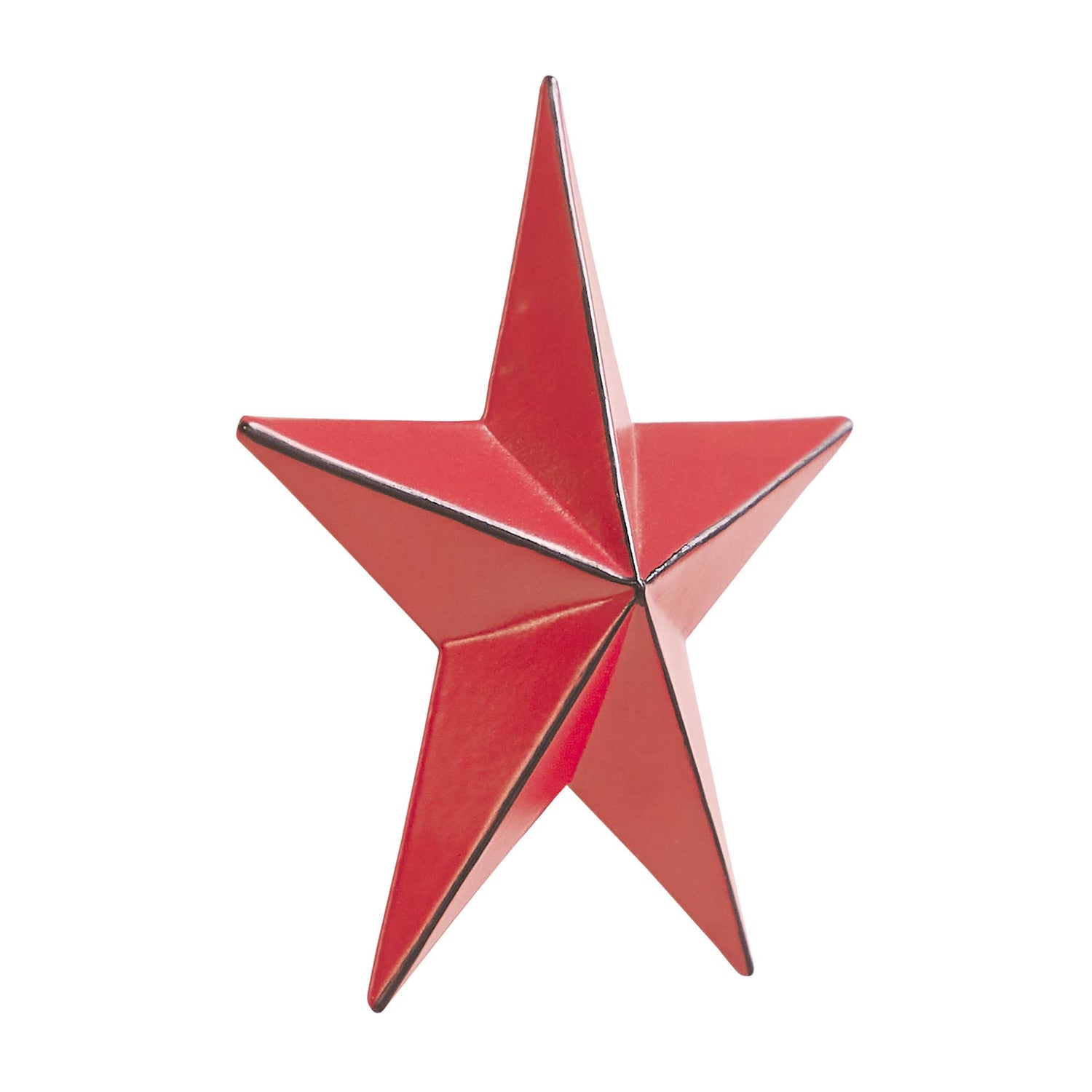 Primitive Barn Red Metal Star - 4"x4" Distressed Farmhouse Wall Decor - The Primitive Pineapple Collection