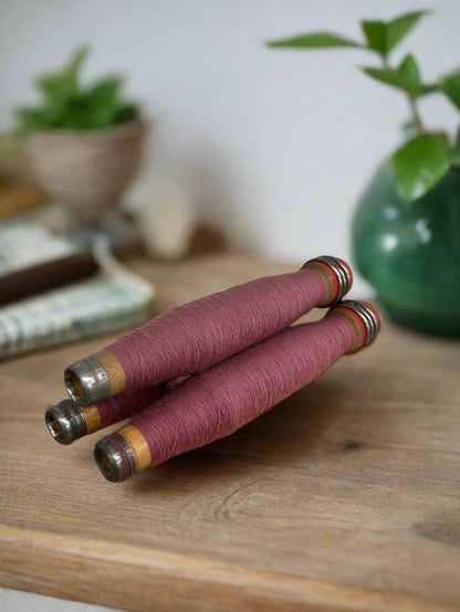 Primitive Everyday ONE pc 6.5&quot; Dusty Rose Yarn Quill - The Primitive Pineapple Collection