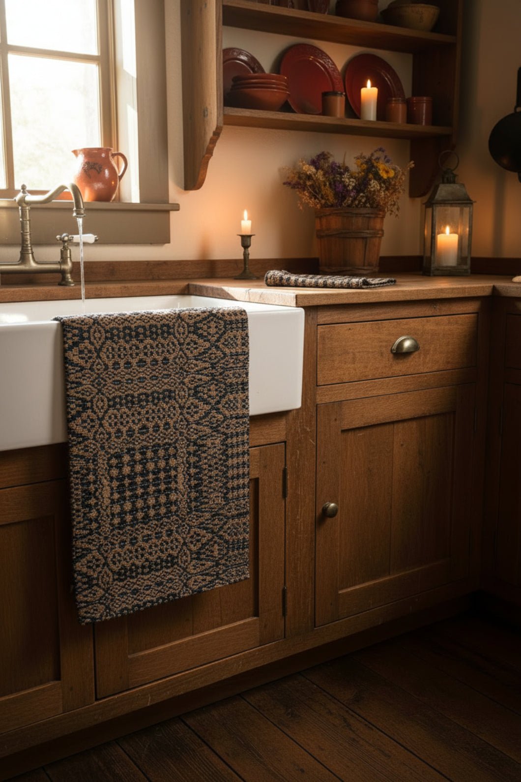 Primitive Farmhouse Birmingham Jacquard Kitchen Towel - The Primitive Pineapple Collection