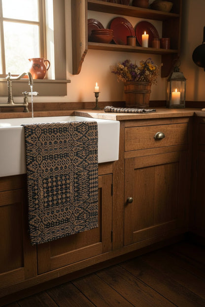 Primitive Farmhouse Birmingham Jacquard Kitchen Towel - The Primitive Pineapple Collection