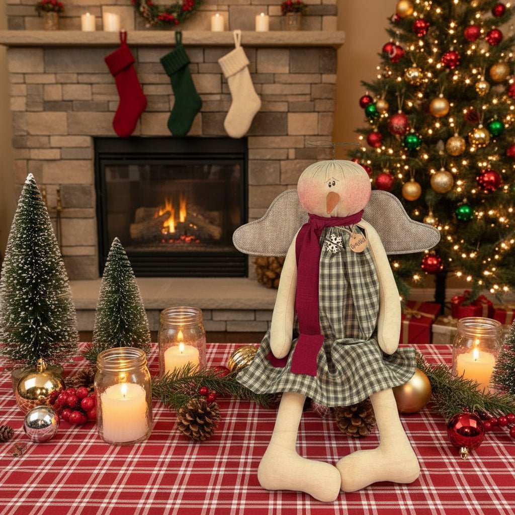 Honey and Me Christmas Graceful the Snow Angel - The Primitive Pineapple Collection