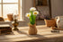 Farmhouse Spring 8" Daisy In Burlap Sack - The Primitive Pineapple Collection