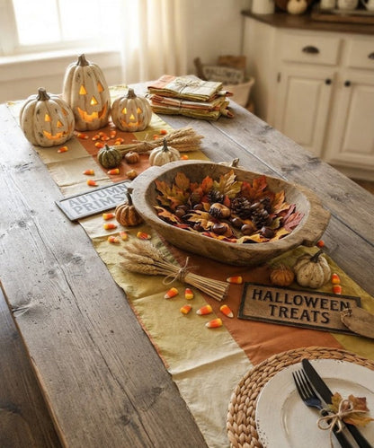 Primitive Fall Halloween 6 Ft Candy Corn Runner/ Banner - The Primitive Pineapple Collection